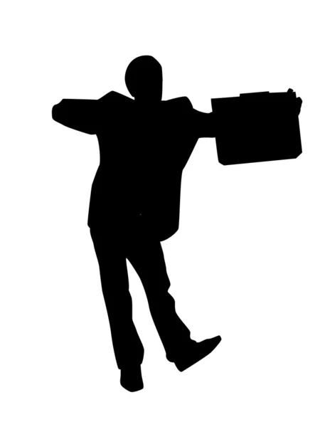 Junger Mann mit Bürotasche — Stockfoto