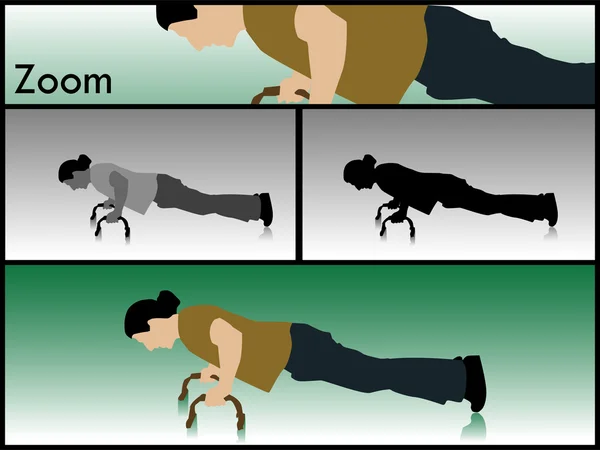 Fitness man doen push-ups — Stockfoto