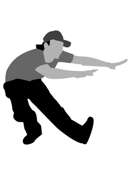 Танцующий мужчина в кепке — стоковое фото