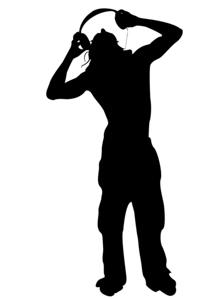 ヘッドフォンをしている男 — ストック写真