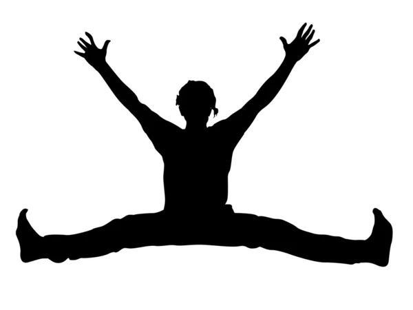 Young male with arms up — Stock Photo, Image