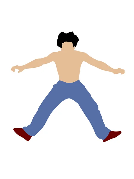 Jumping male — Stock Photo, Image