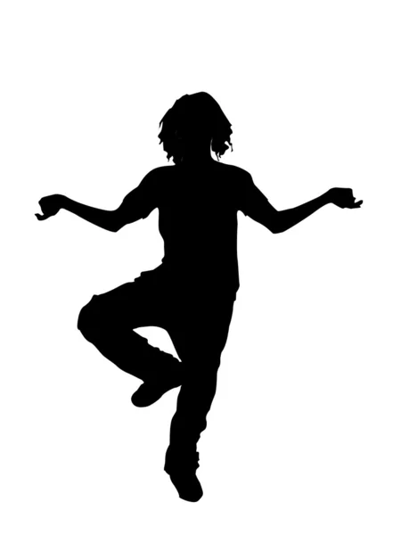 Tek ayak üzerinde şık dansçı — Stok fotoğraf