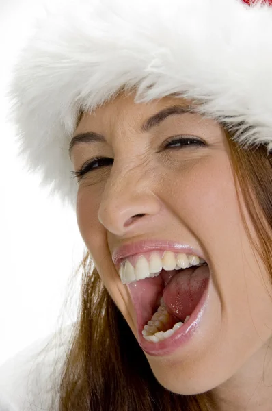Felice modello femminile ridendo — Foto Stock