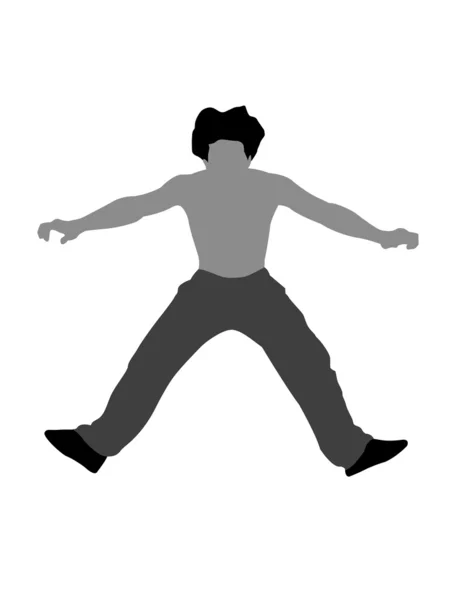 Прыгающий мужчина — стоковое фото