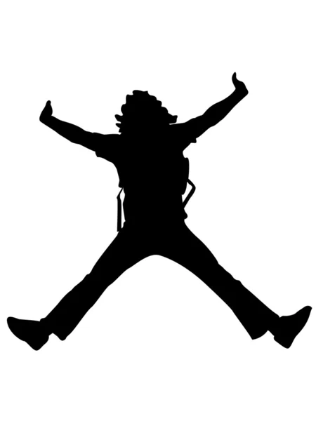 Молодой человек прыгает высоко — стоковое фото