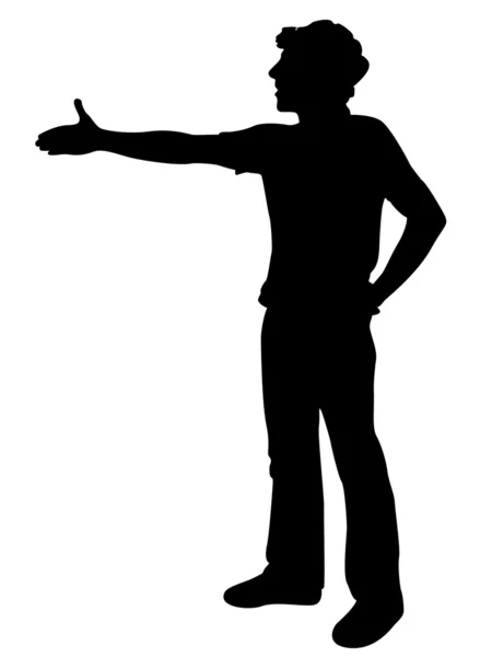 Молодий чоловік пропонує рукостискання — стокове фото