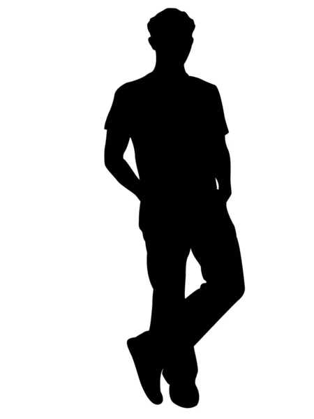Hombre fresco posando con piernas cruzadas — Foto de Stock