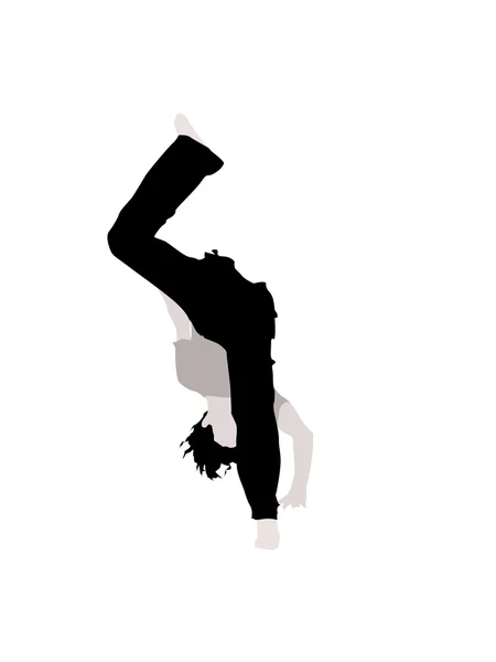 Man trying to do handstand — Stock Photo, Image