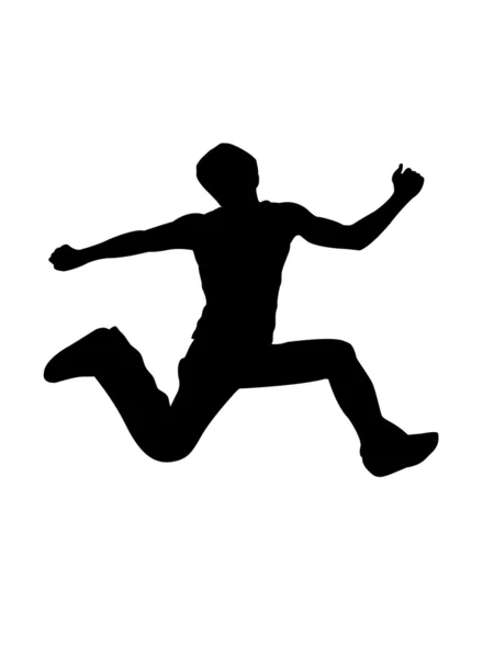 Прыгающий человек — стоковое фото