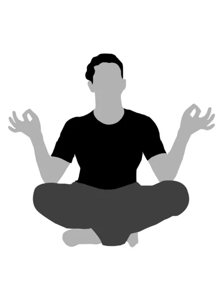 Медитирующий человек — стоковое фото