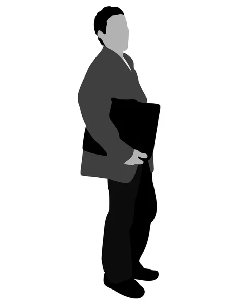 Biznesmen, trzymając jego biuro worek — Zdjęcie stockowe