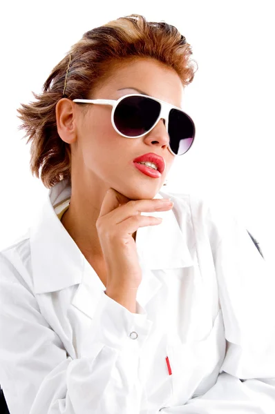 Mulher bonita usando óculos — Fotografia de Stock
