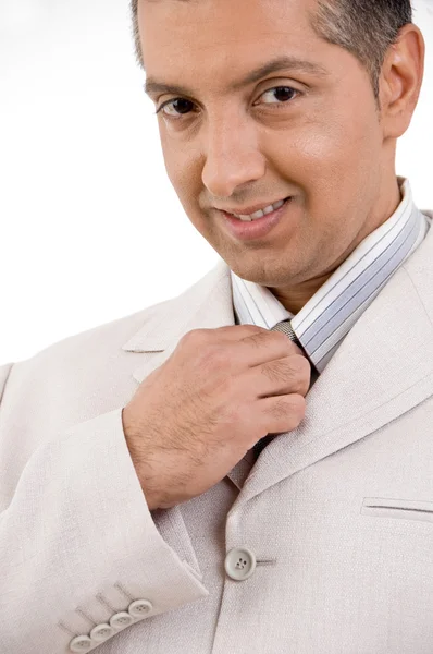Close view of smiling businessman — Stock Photo, Image