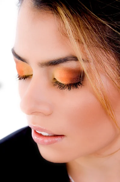 Close up of female with eye shadow — Stock Photo, Image