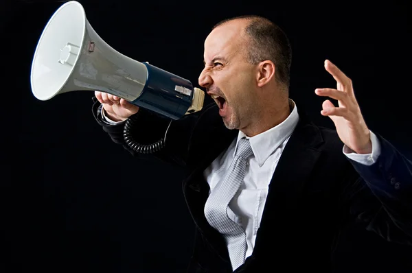 Empresário gritando — Fotografia de Stock
