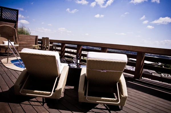 Balkon uitzicht vanaf resort — Stockfoto