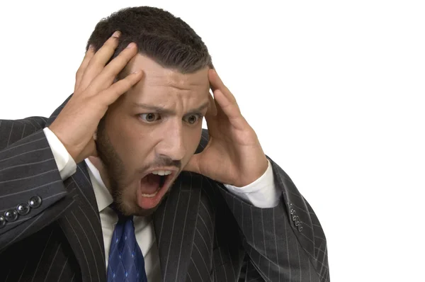 Angry businessaman in tension — Stock Photo, Image