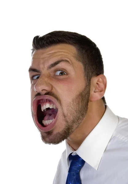Angry young businessman — Stock Photo, Image
