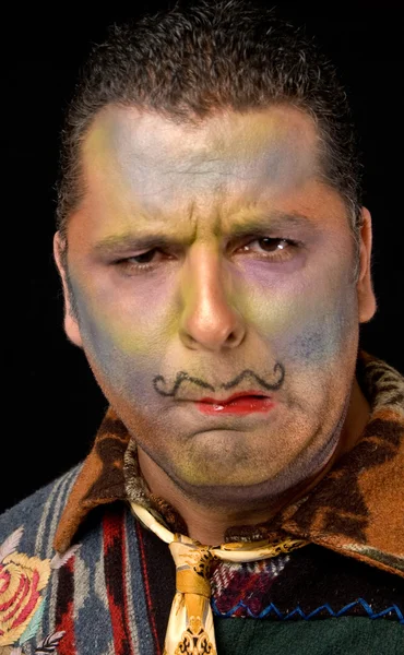 Clown making weird face — Stock Photo, Image
