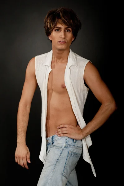 stock image Male wearing sleeveless shirt