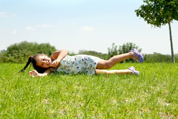 Young baby girl having fun — Stock Photo, Image