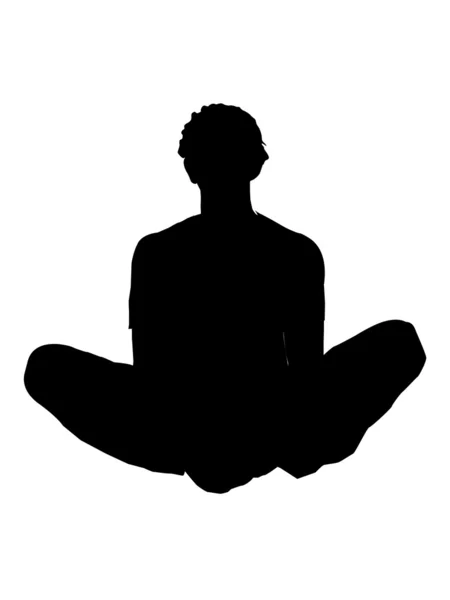 Mężczyzna siedzi z założonymi nogami — Zdjęcie stockowe