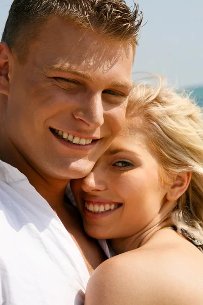 Adorable smiling couple Stock Photo