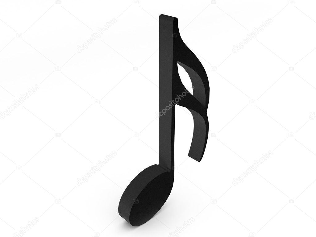 Music notes with treble clef