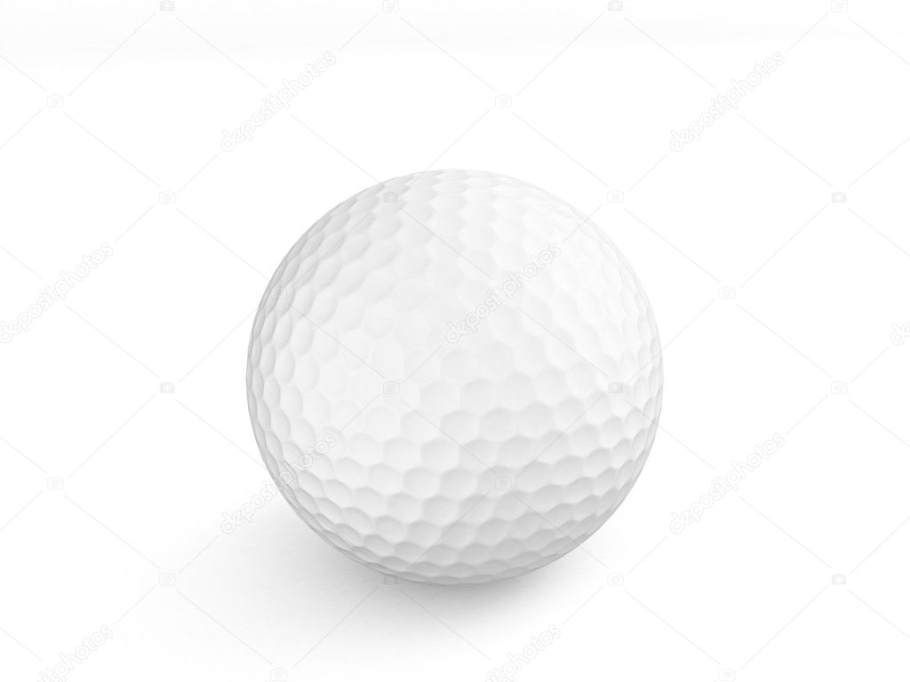 3d white golf ball