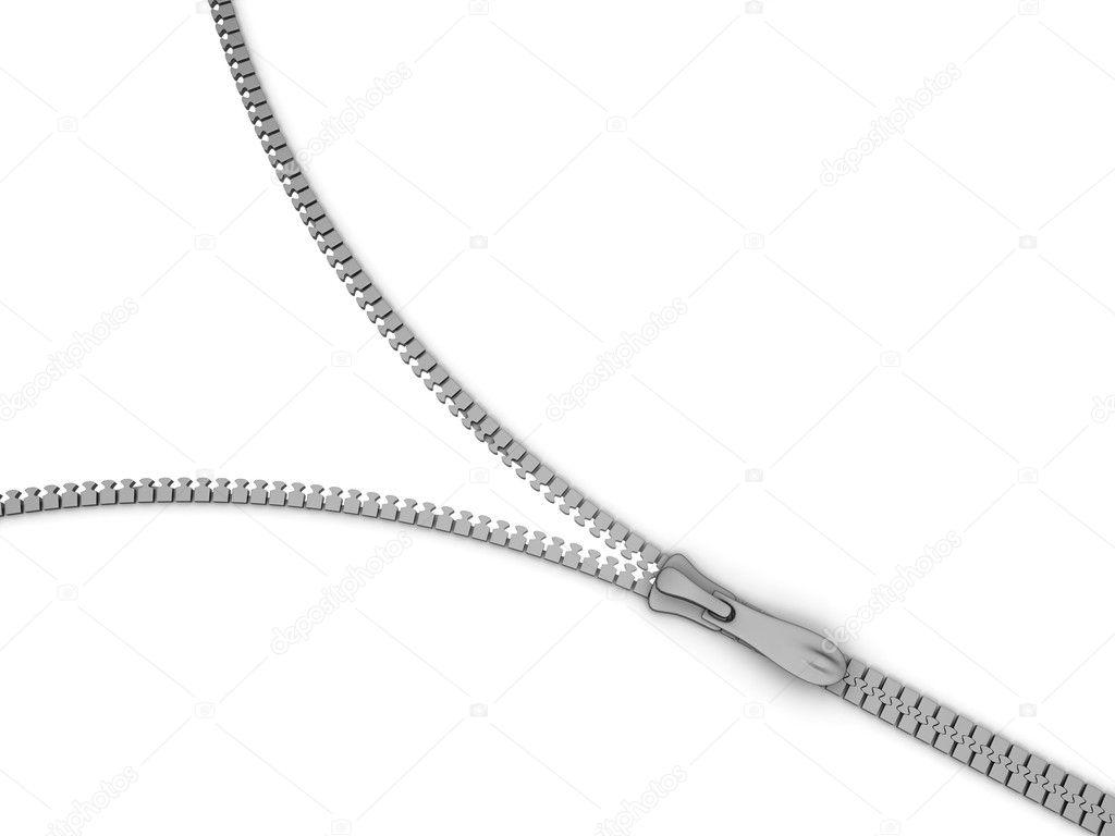 Silver zipper