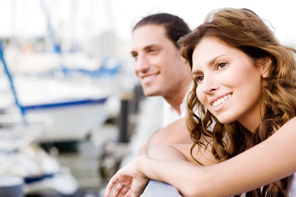 Portrait of happy young couple — Stock Photo, Image