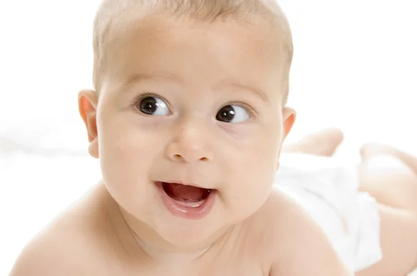 Närbild Visa leende av söt baby — Stockfoto