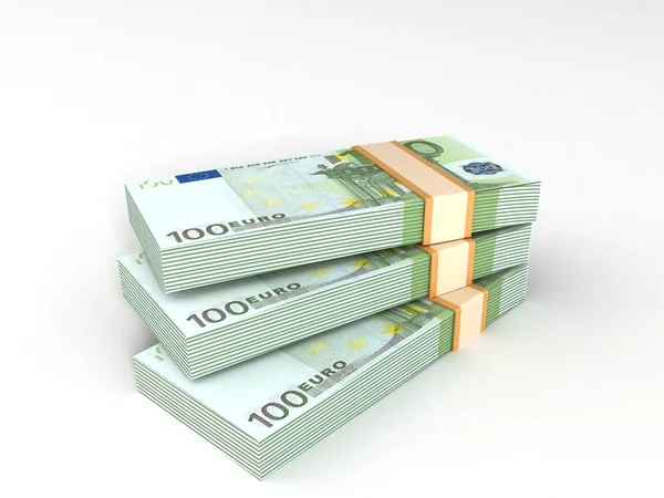 Euro měne svazky — Stock fotografie