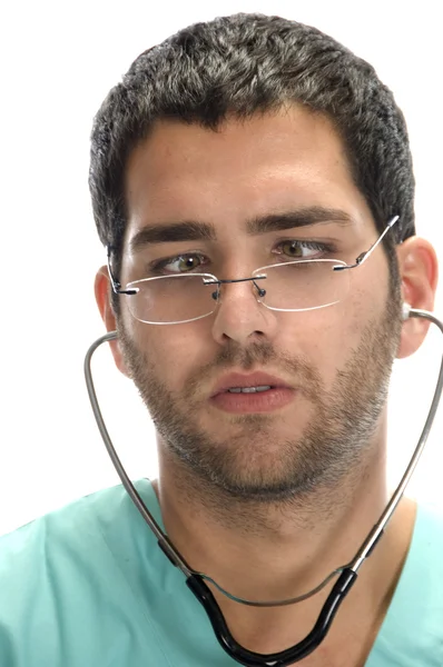 Kisa läkare med stetoskop — Stockfoto