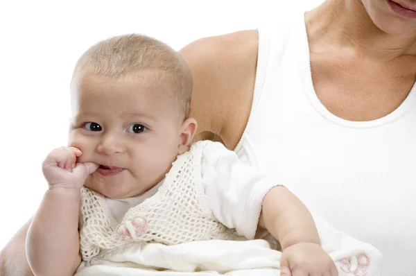 Modern som håller lilla bebis — Stockfoto