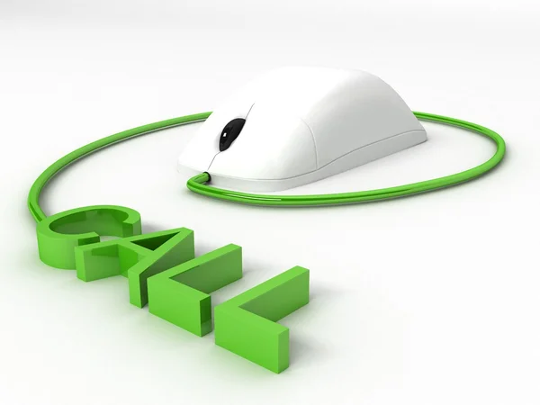 3d mouse and call word — Stock Photo, Image