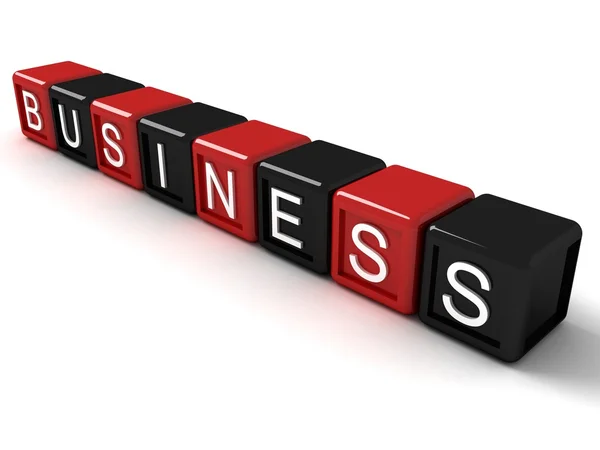 Trzy wymiarowe słowo biznes — Zdjęcie stockowe