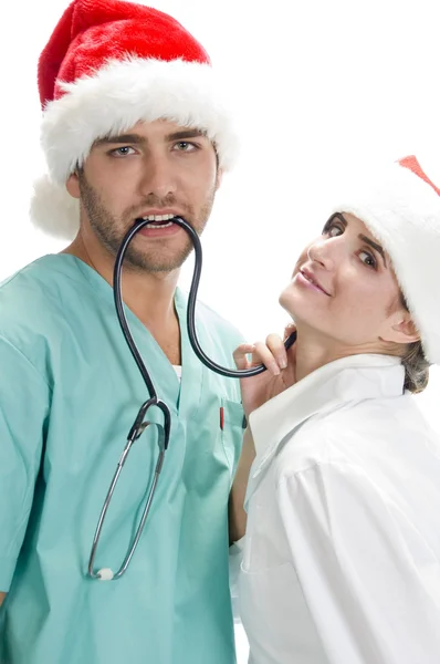 Mediziner mit Stethoskop — Stockfoto