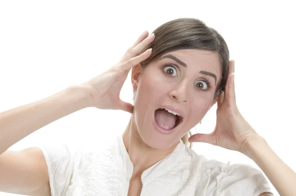 Screaming young lady — Stock Photo, Image