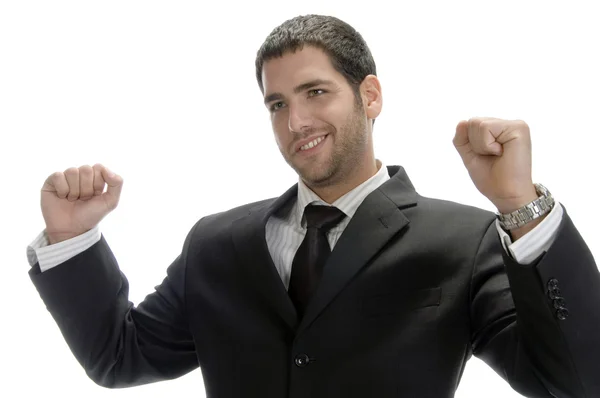 Feliz homem de negócios caucasiano — Fotografia de Stock
