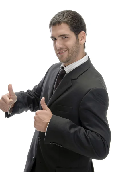 Businessman wishing good luck — Stock Photo, Image