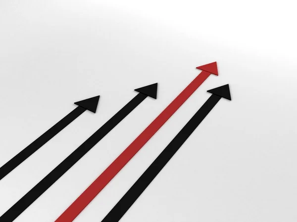 Upwards direction of success arrows — Stock Photo, Image