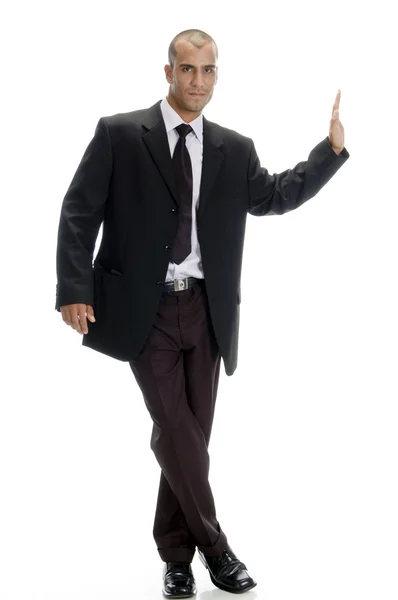 Homem de negócios com stop gesto — Fotografia de Stock