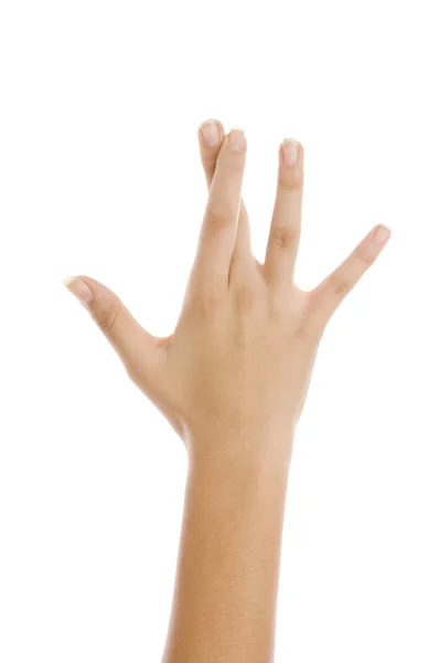 Parmak çarpı işareti el gösterme — Stok fotoğraf