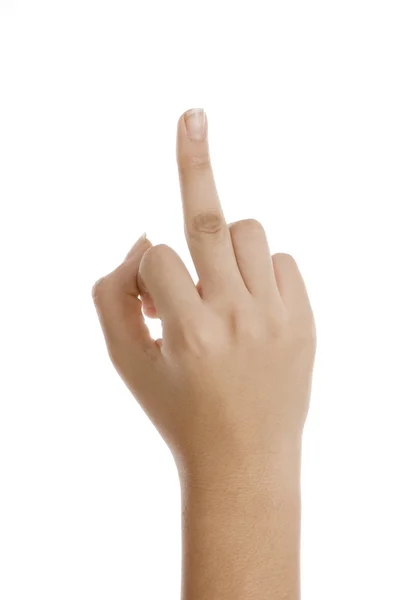 Mão mostrando gesto vulgar — Fotografia de Stock