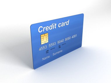 üç boyutlu olarak kredi kartı