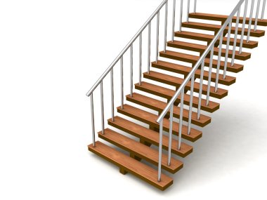 3d rendered staircases clipart