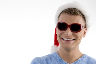 Handsome male model wearing sunglasses clipart