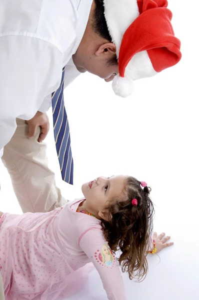 Father and daughter playing together — Stock Photo, Image